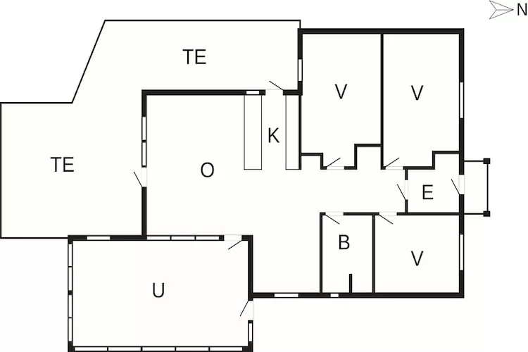 5 Sterne Ferienhaus in Hals-Grundriss