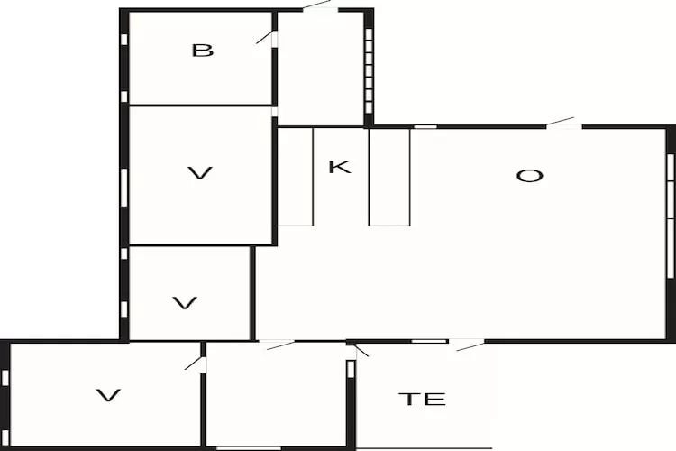 Maison de vacances pour 6 a Glesborg-Plan