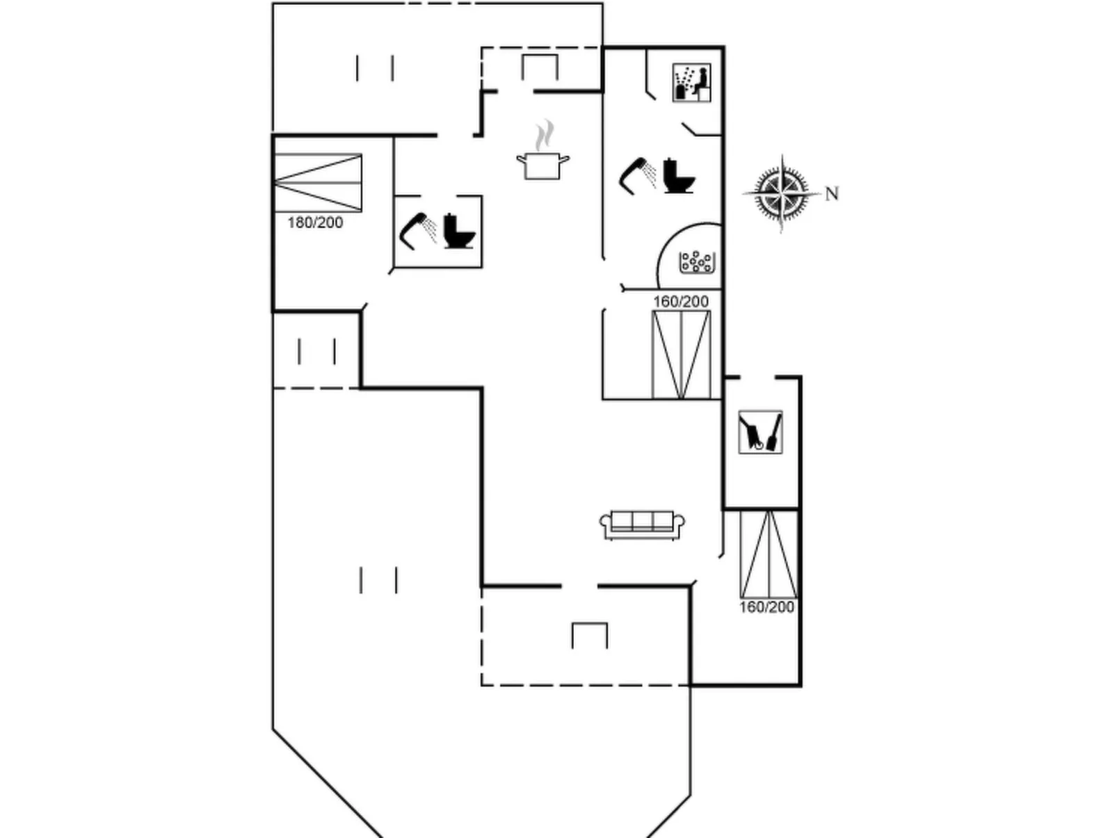 "Fridtjof" - 100m from the sea-Drinnen