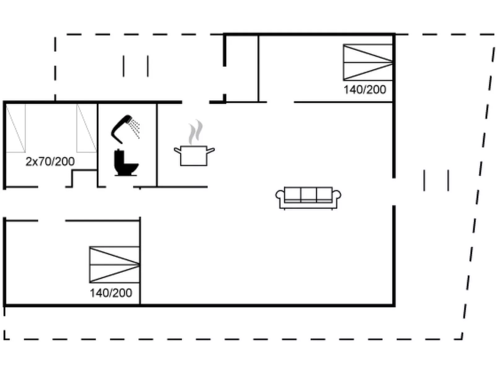 "Stygg" - 400m from the sea-Inside