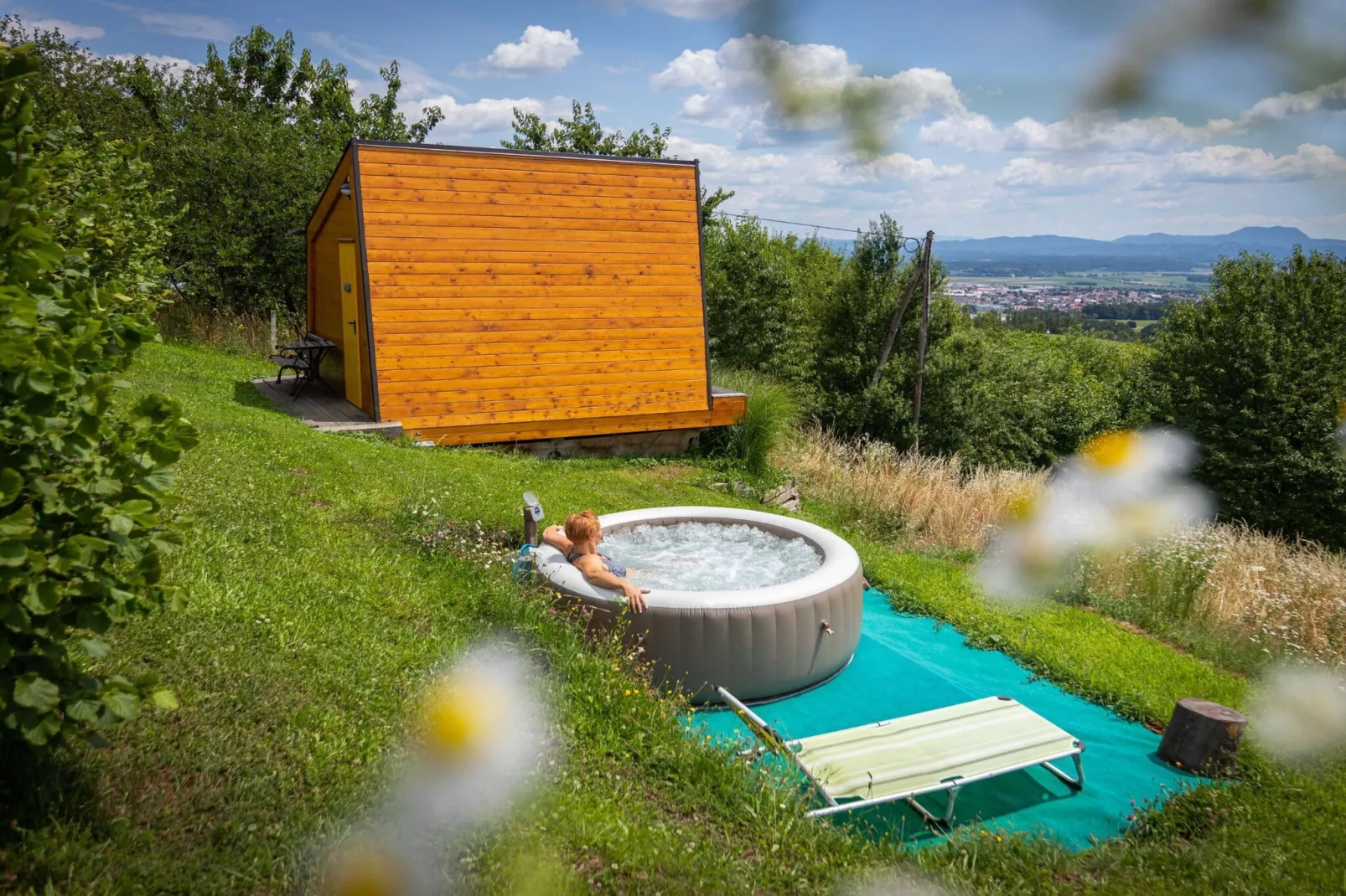 Rustic Refuge Glamping with Hot-Tub and Sauna - Double room with Terrace-Outdoor