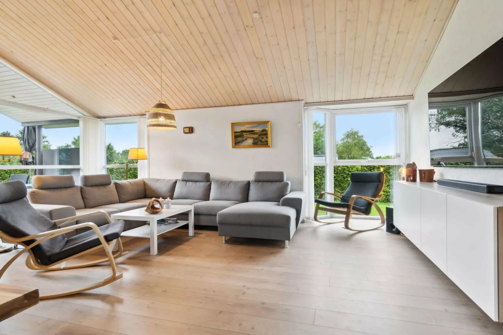 5 Sterne Ferienhaus in Fårvang-Innenbereich