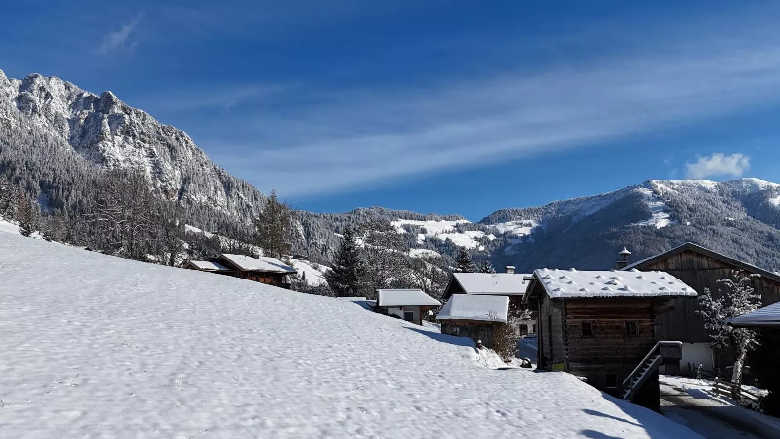 Tirola Hütte-Vue d'hiver