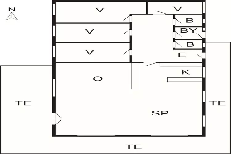 8 person holiday home in Jerup-Floor plan