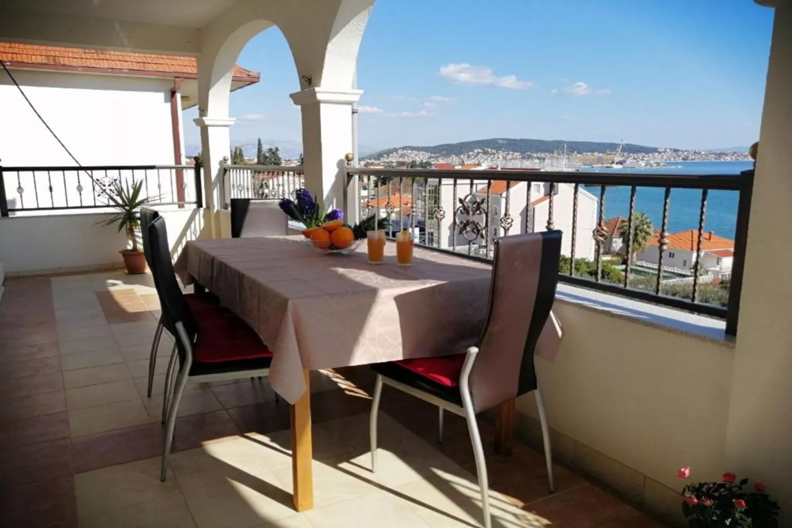 Apartment Libe with Sea View Trogir - Two Bedroom Apartment with Balcony-Terrace balcony
