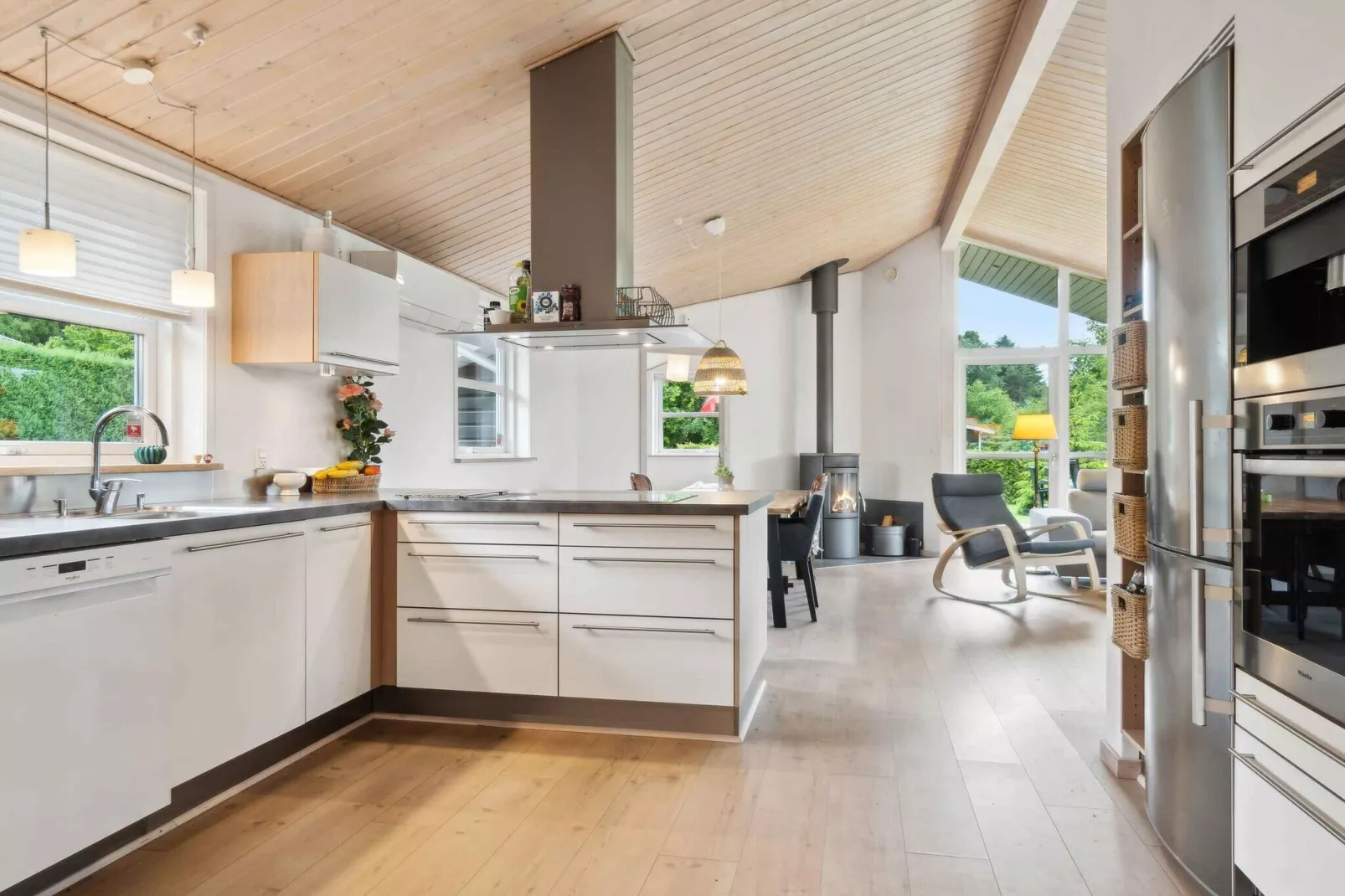 5 Sterne Ferienhaus in Fårvang-Innenbereich