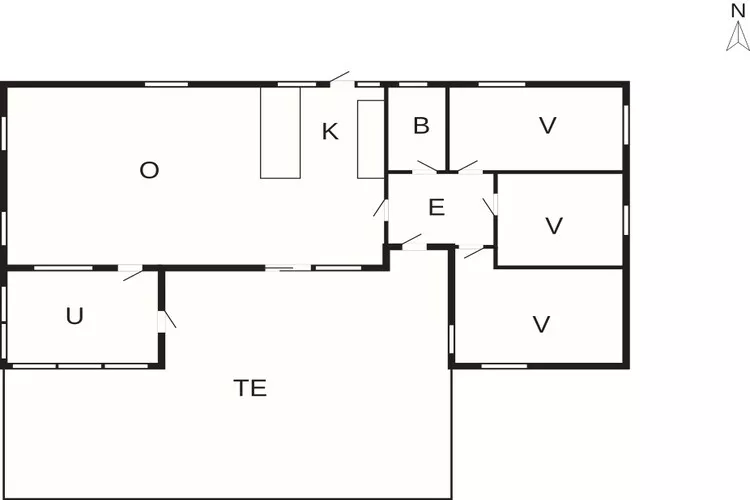 5 Sterne Ferienhaus in Hornbæk-Grundriss