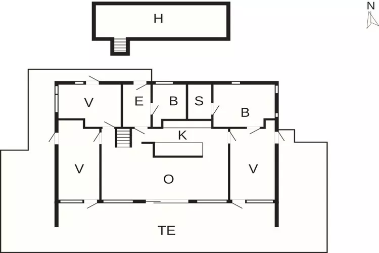 4 star holiday home in Brovst-Floor plan