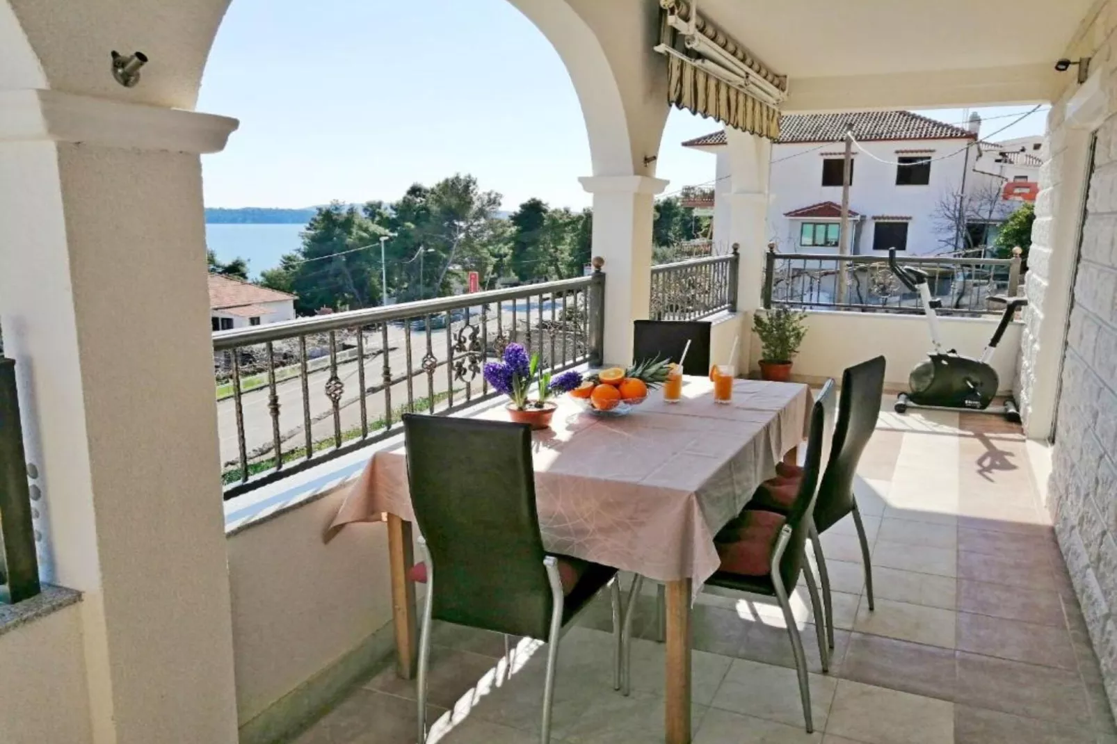Apartment Libe with Sea View Trogir - Two Bedroom Apartment with Balcony-Terrace balcony
