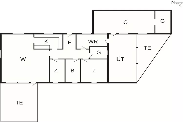 5 Sterne Ferienhaus in Aars-Grundriss