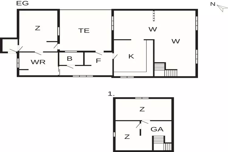 5 Sterne Ferienhaus in Hasle-Grundriss