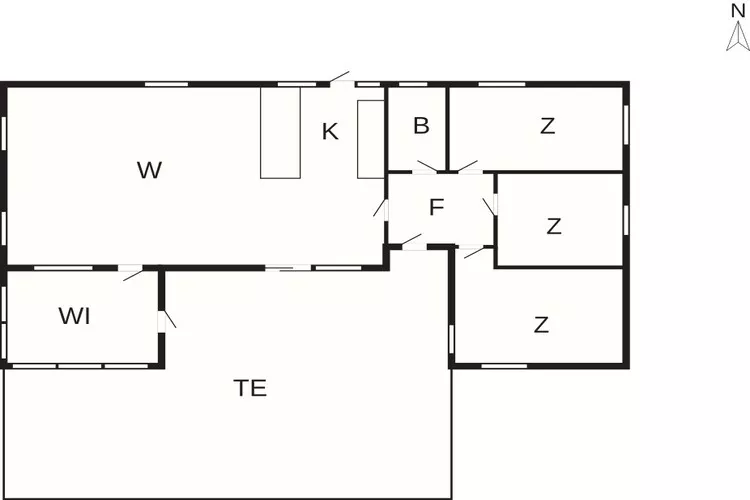 5 Sterne Ferienhaus in Hornbæk-Grundriss