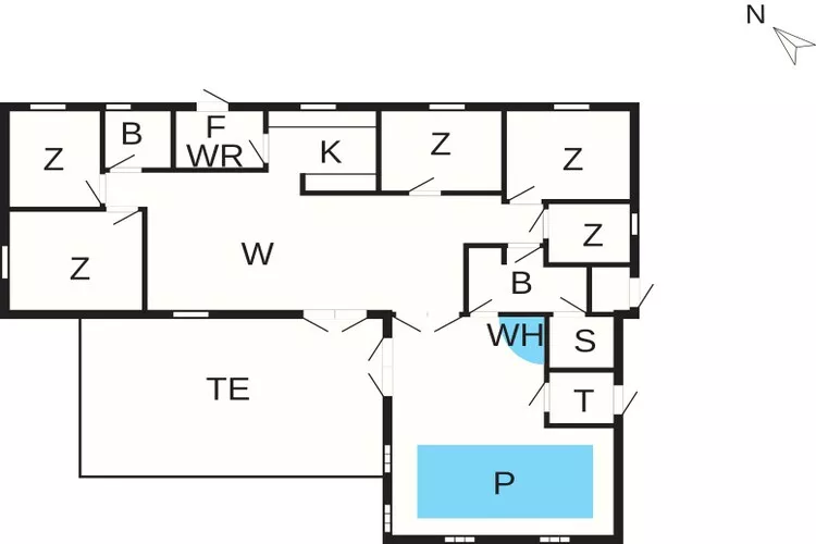 5 Sterne Ferienhaus in Stege-Grundriss