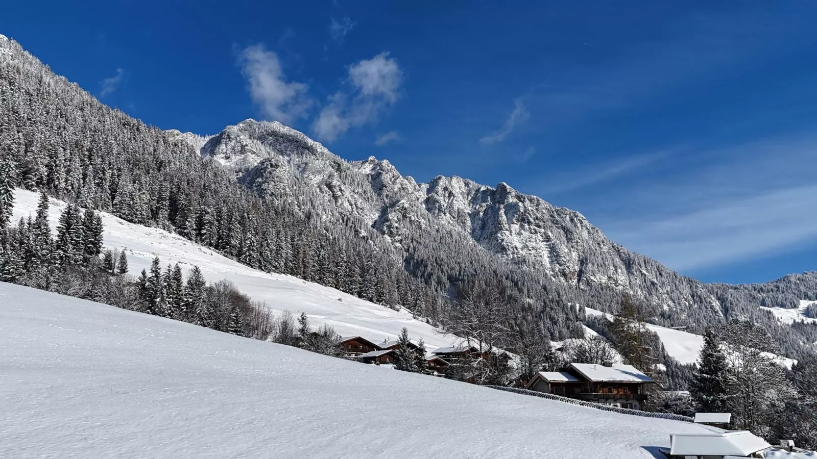 Tirola Hütte-Vue d'hiver