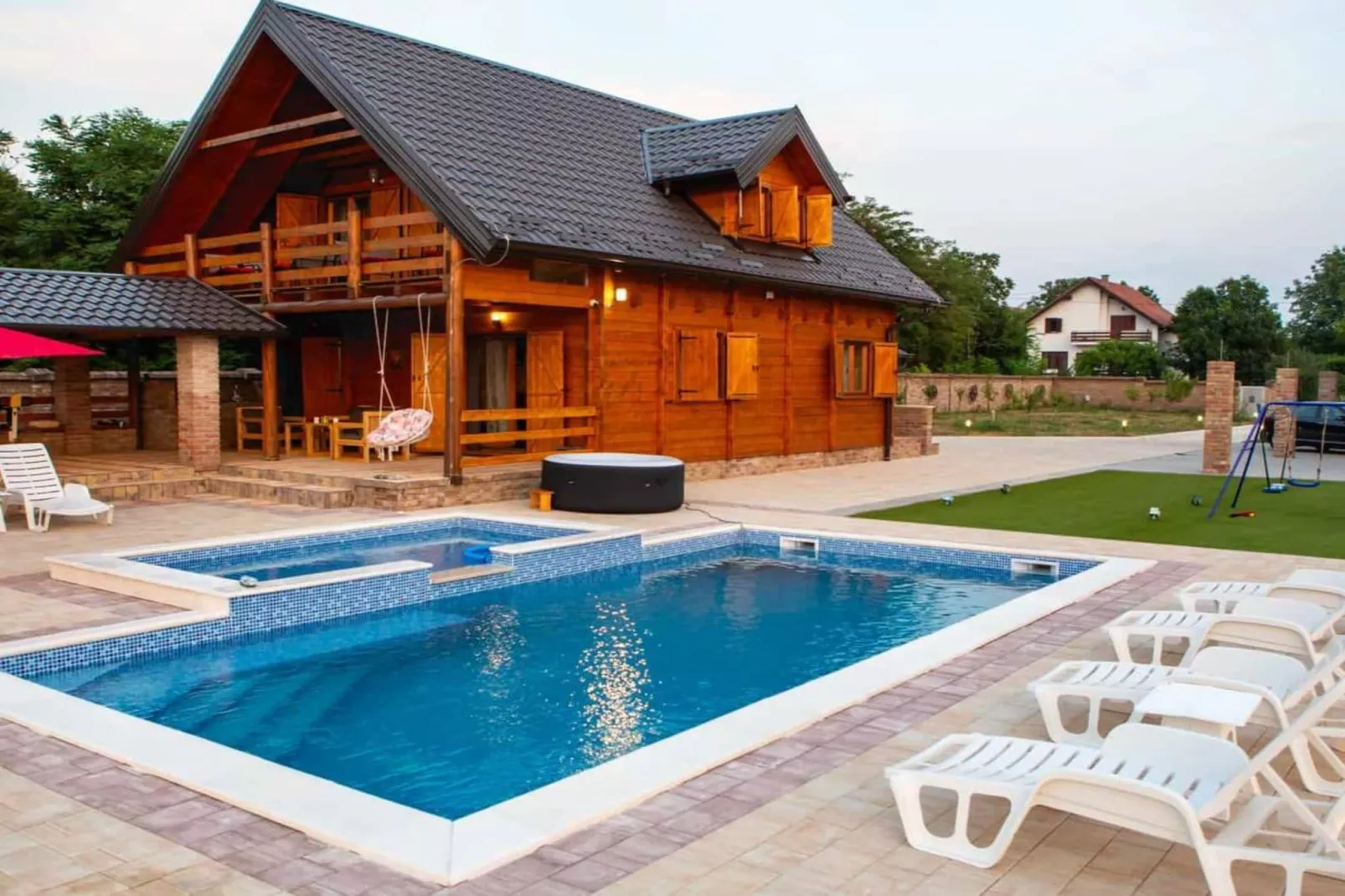 Wooden House Vučedol - Four bedroom villa-Swimming pool