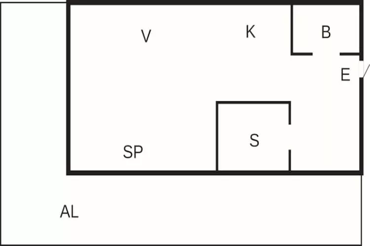 2 person holiday home in Bellö-By Traum-Floor plan