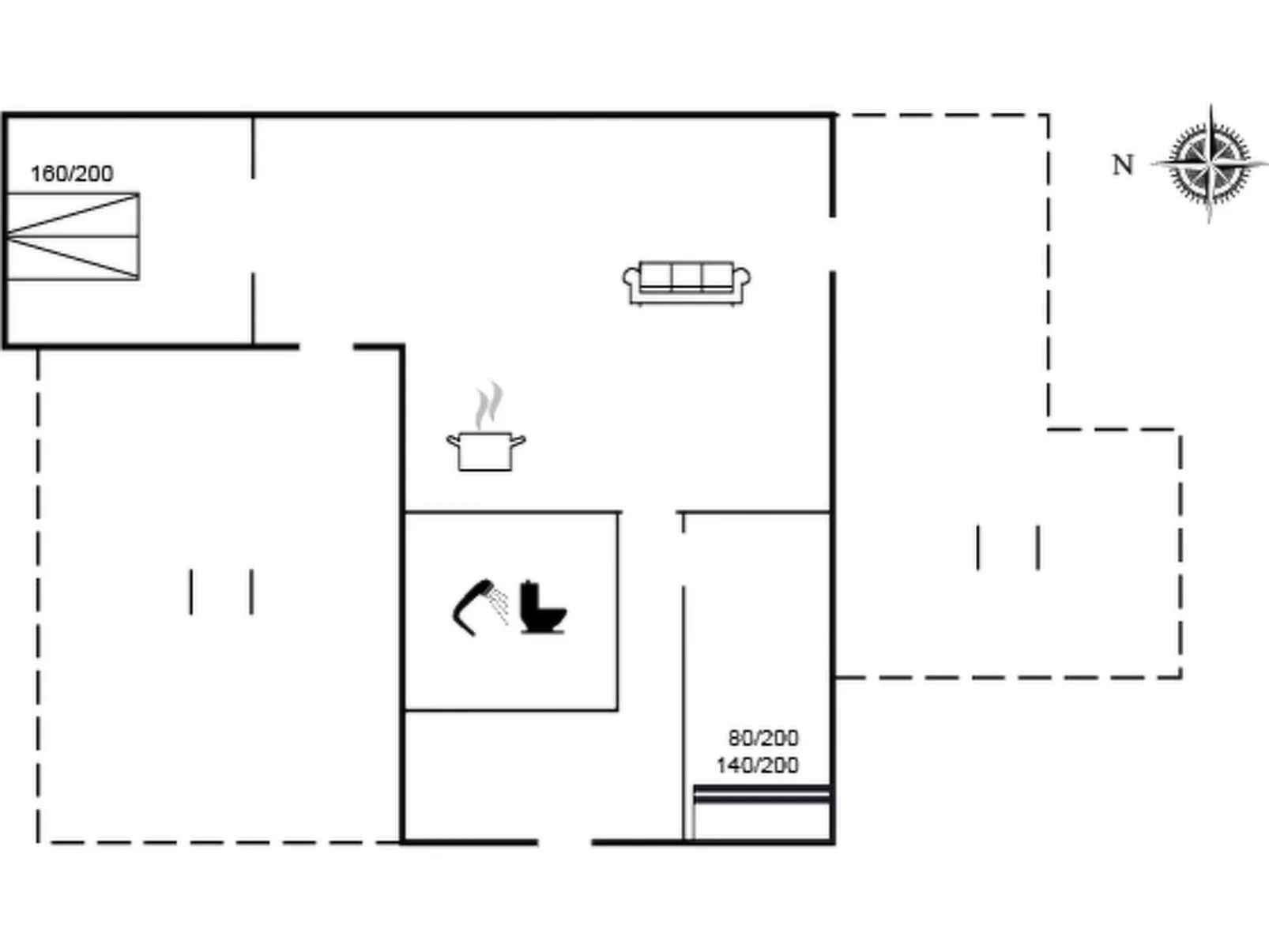 "Mark" - 1.2km from the sea-Inside