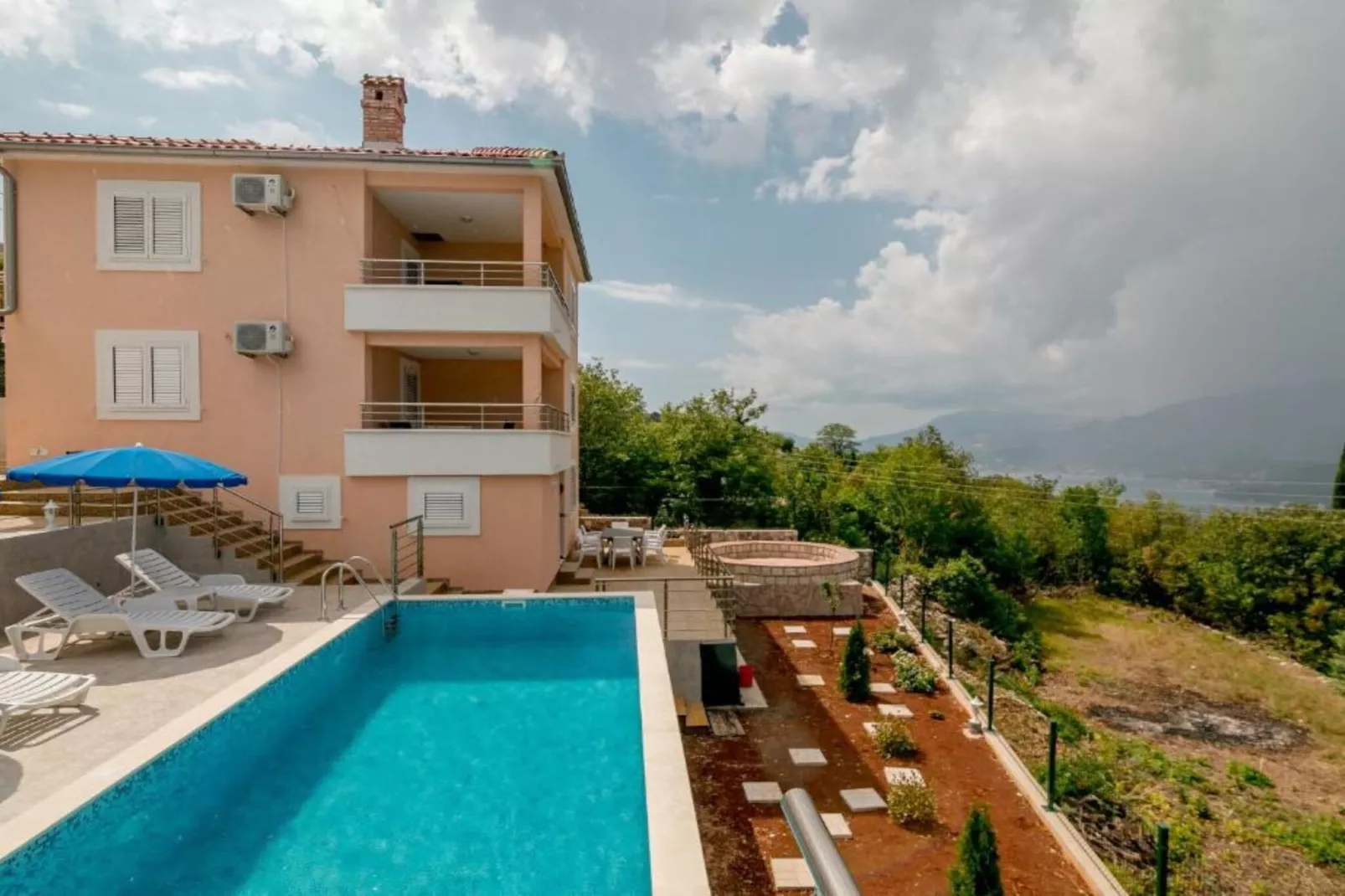 Tranquil Retreat with Private Pool in Lustica Bay - One Bedroom Apartment with Balcony and Sea View 2-Outdoor