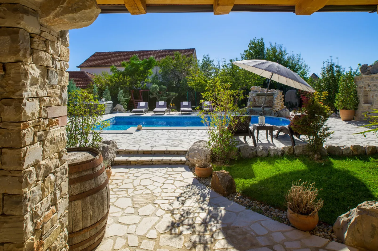 Villa Olea with private heated pool-Piscine