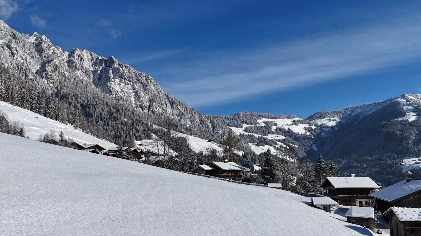 Tirola Hütte-Vue d'hiver