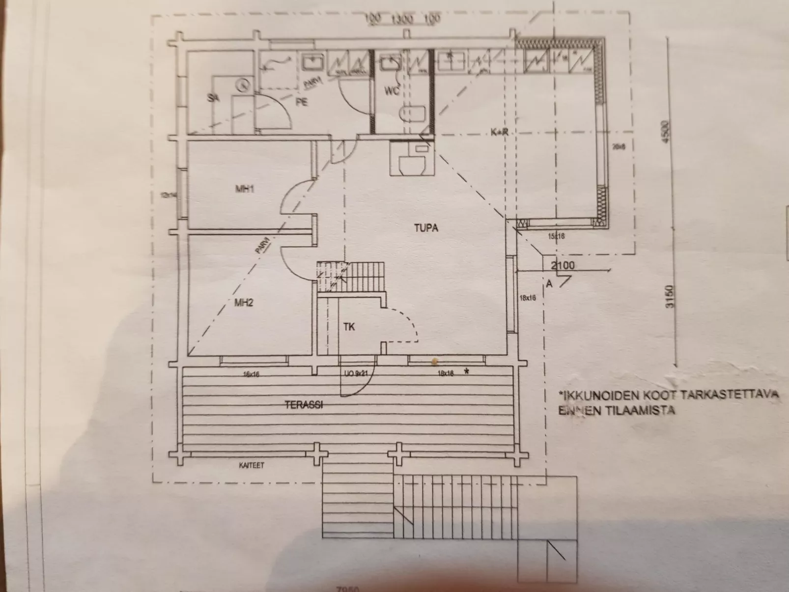 Lomamaja rukaranta-Dedans
