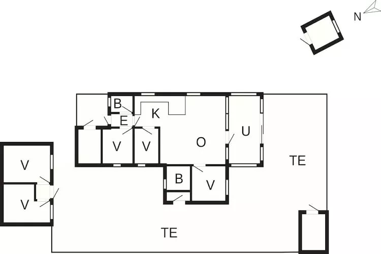 5 Sterne Ferienhaus in Hals-Grundriss
