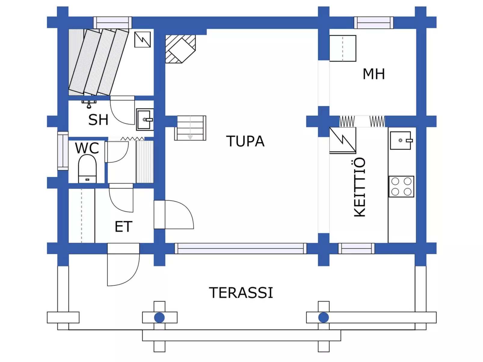 Alakitkajärvi, takkusalmi-Dedans