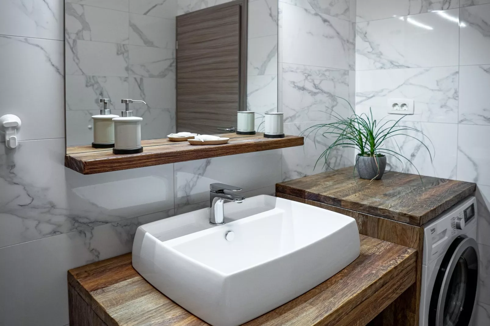 Peaceful Oasis in Nature Holiday Home with Terrace and Sauna - Three Bedroom Holiday Home with Terrace and Sauna-Bathroom