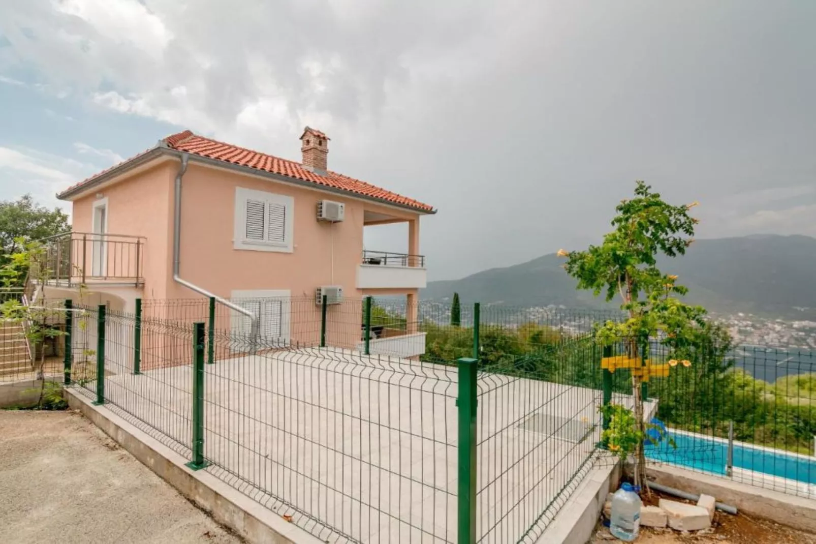 Tranquil Retreat with Private Pool in Lustica Bay - One Bedroom Apartment with Balcony and Sea View 2-Outdoor