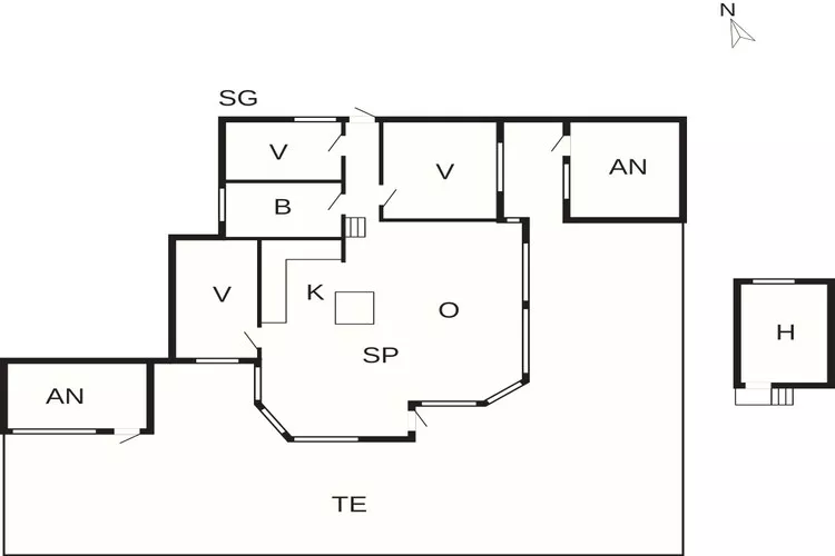 5 Sterne Ferienhaus in Orø-Grundriss