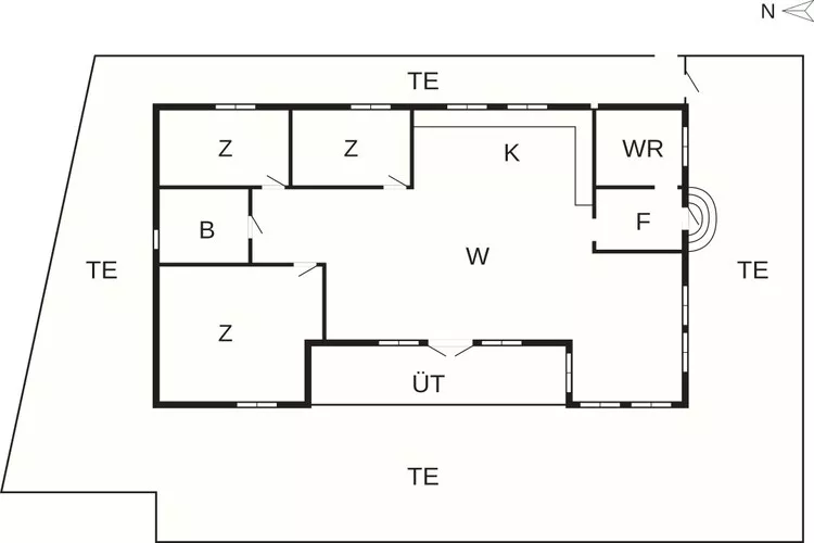 5 etoiles maison de vacances a Hornbæk-Plan