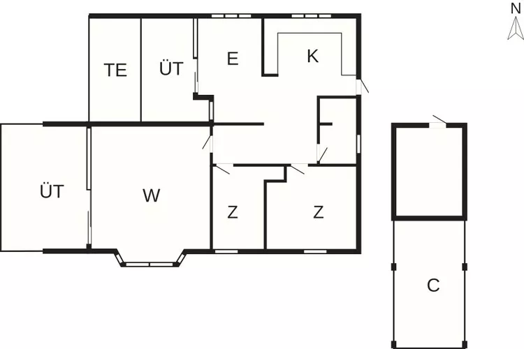 5 Sterne Ferienhaus in Store Fuglede-Grundriss