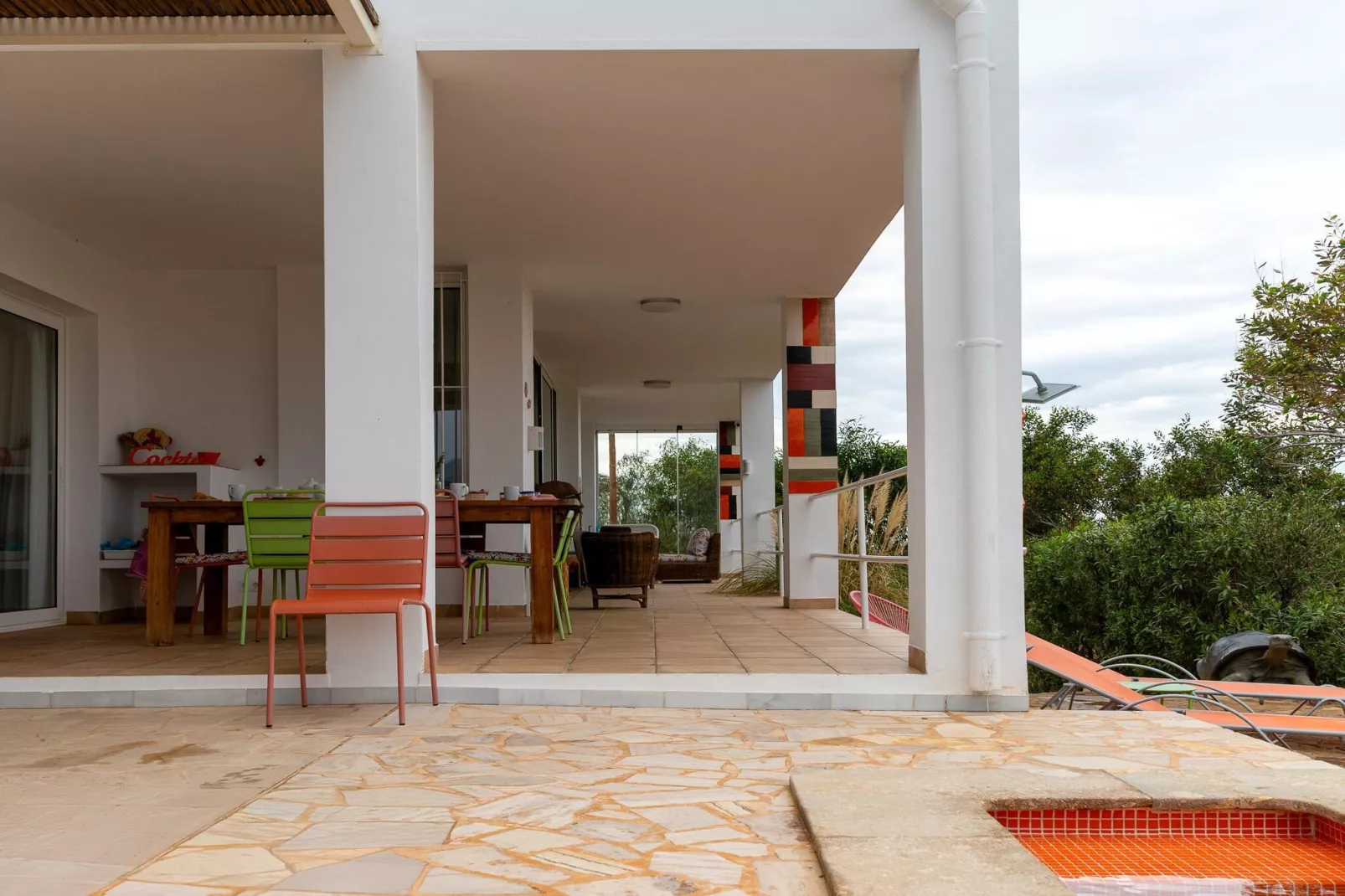 CT 385 AL - Faro's Soulrise Villa - Mojacar - Pool & Artistic Flair close to the Beach-Terrace balcony