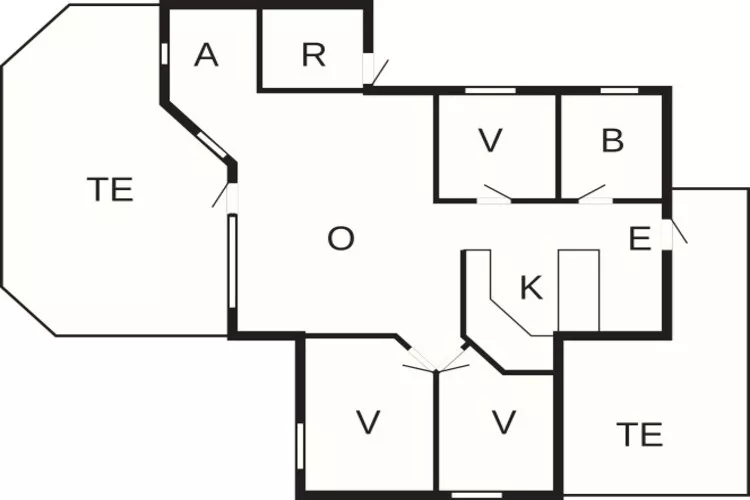 6 person holiday home in Rødby-Floor plan
