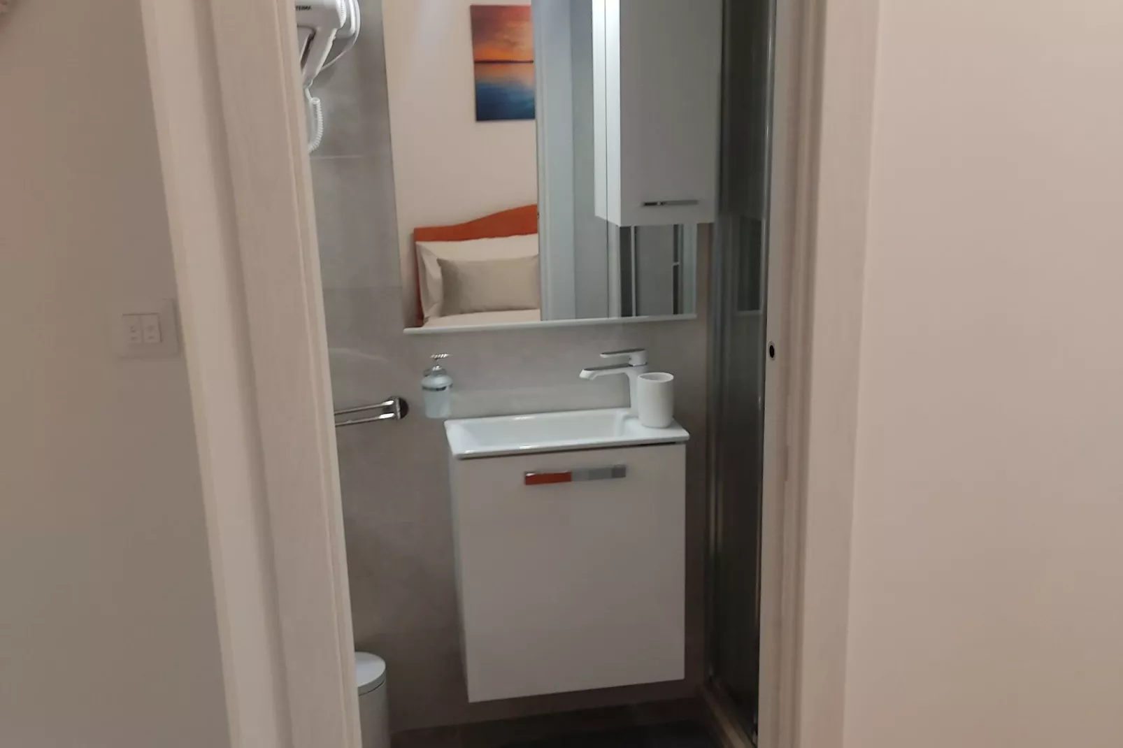 Room Porat 2 with Private Terrace - Double Bedroom with Private Terrace-Salle de bain