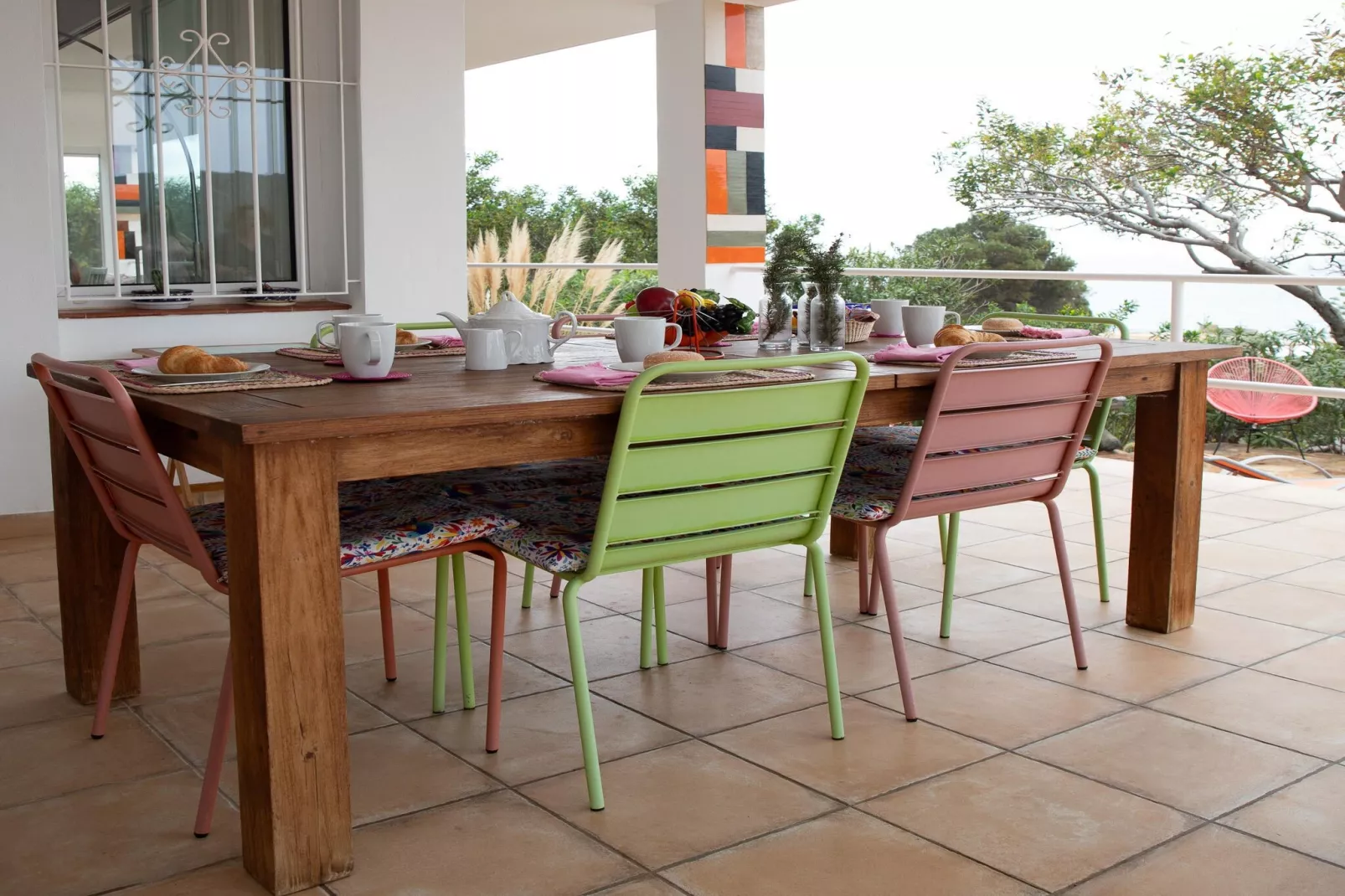 CT 385 AL - Faro's Soulrise Villa - Mojacar - Pool & Artistic Flair close to the Beach-Terrace balcony