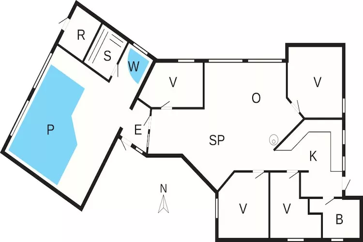 5 Sterne Ferienhaus in Gilleleje-Grundriss