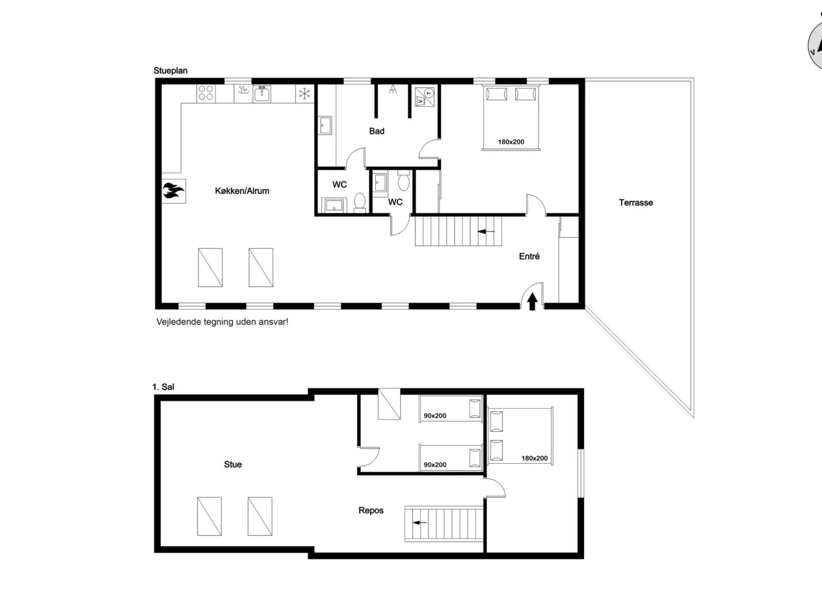 "Thorgot" - 3km from the sea-Inside