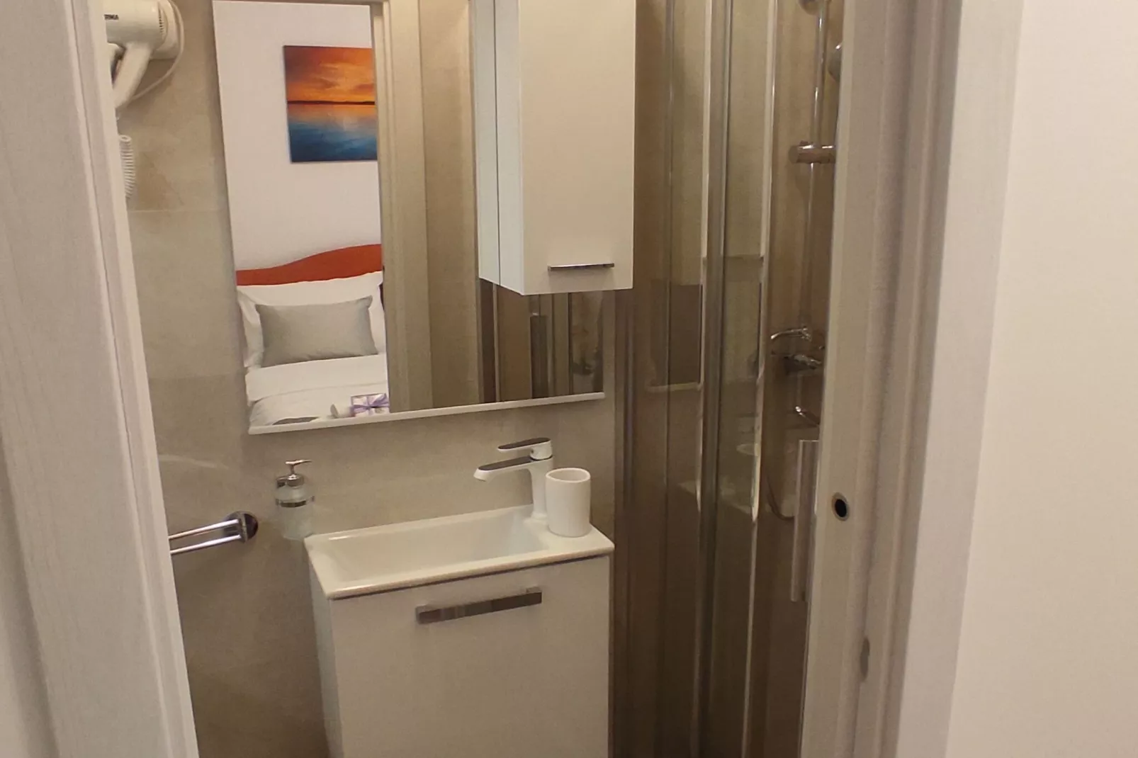 Room Porat 2 with Private Terrace - Double Bedroom with Private Terrace-Salle de bain