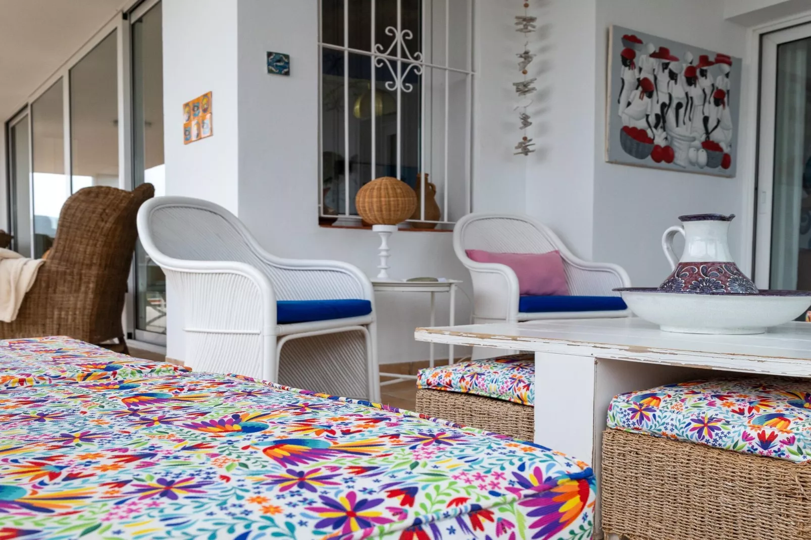 CT 385 AL - Faro's Soulrise Villa - Mojacar - Pool & Artistic Flair close to the Beach-Terrace balcony