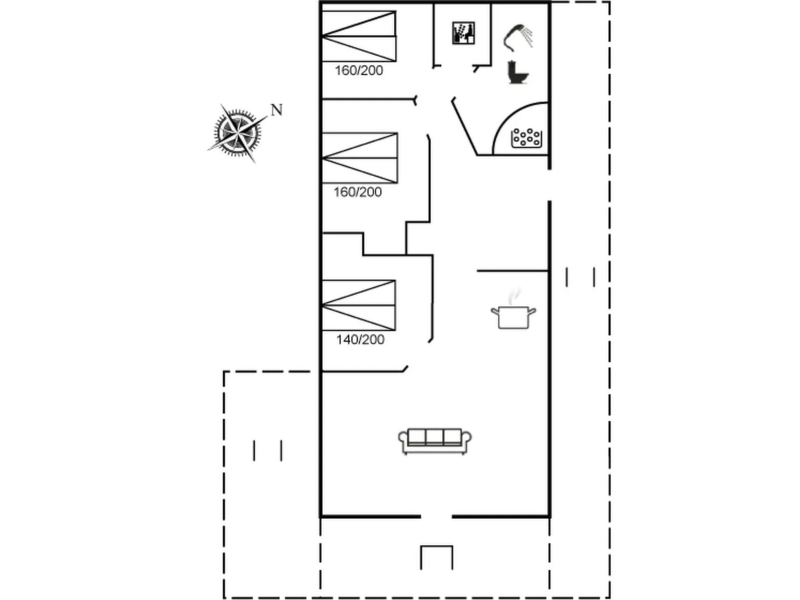 "Dagna" - 400m from the sea-Drinnen