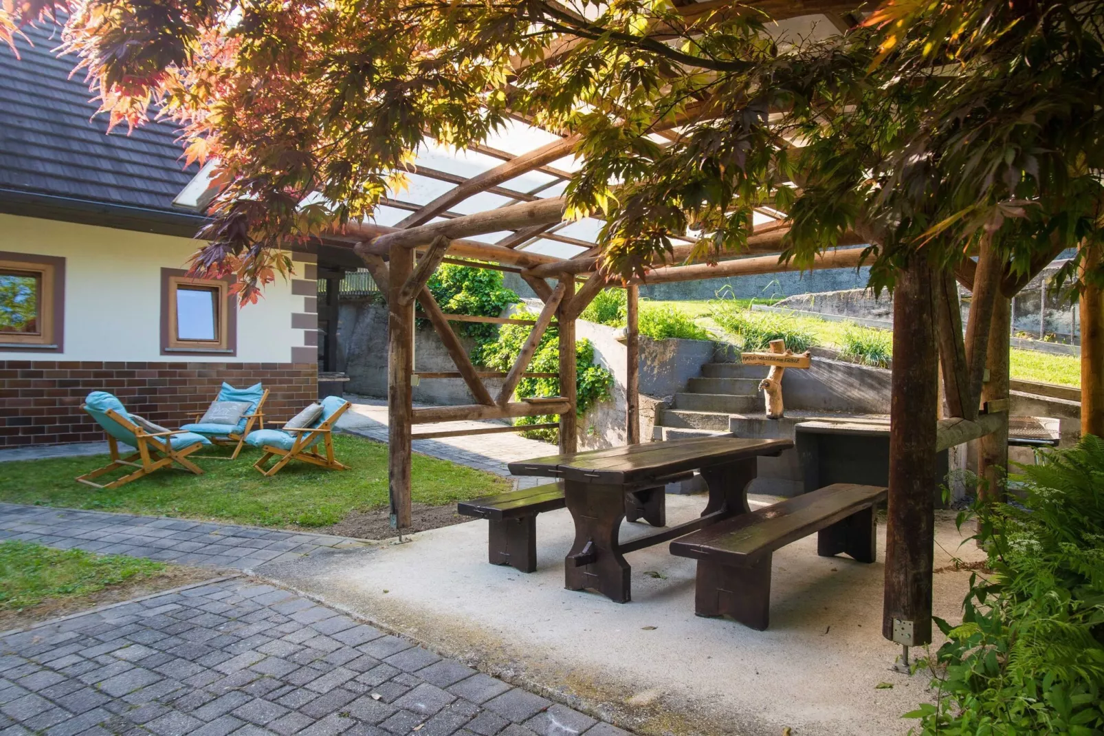 Rustic Authentic Holiday Home with Terrace and Wood Stove - Three Bedroom Holiday Home with Terrace-Im Freien