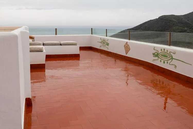 CT 385 AL - Faro's Soulrise Villa - Mojacar - Pool & Artistic Flair close to the Beach-Terrace balcony