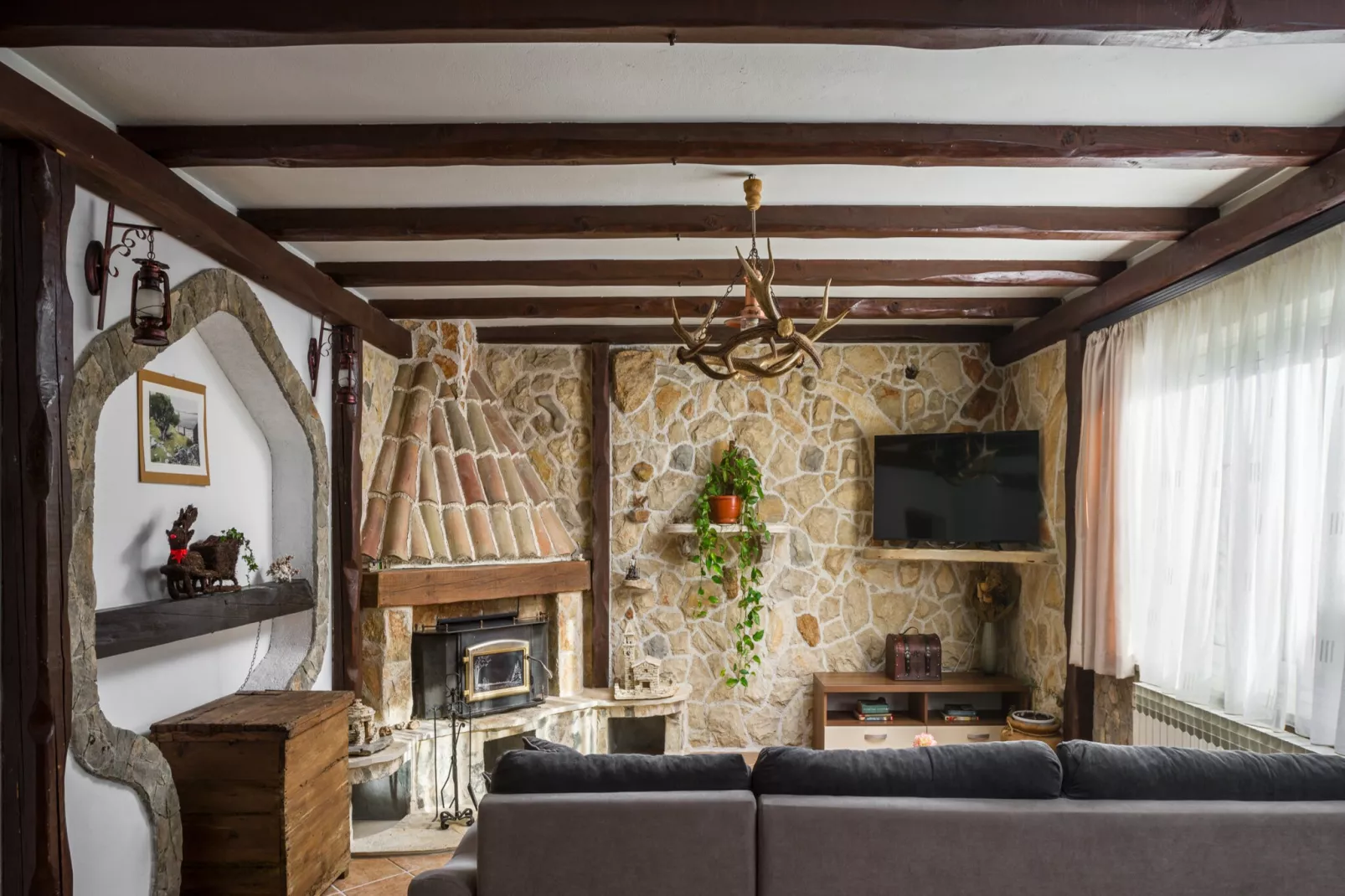 Villa Olea with private heated pool-Salon