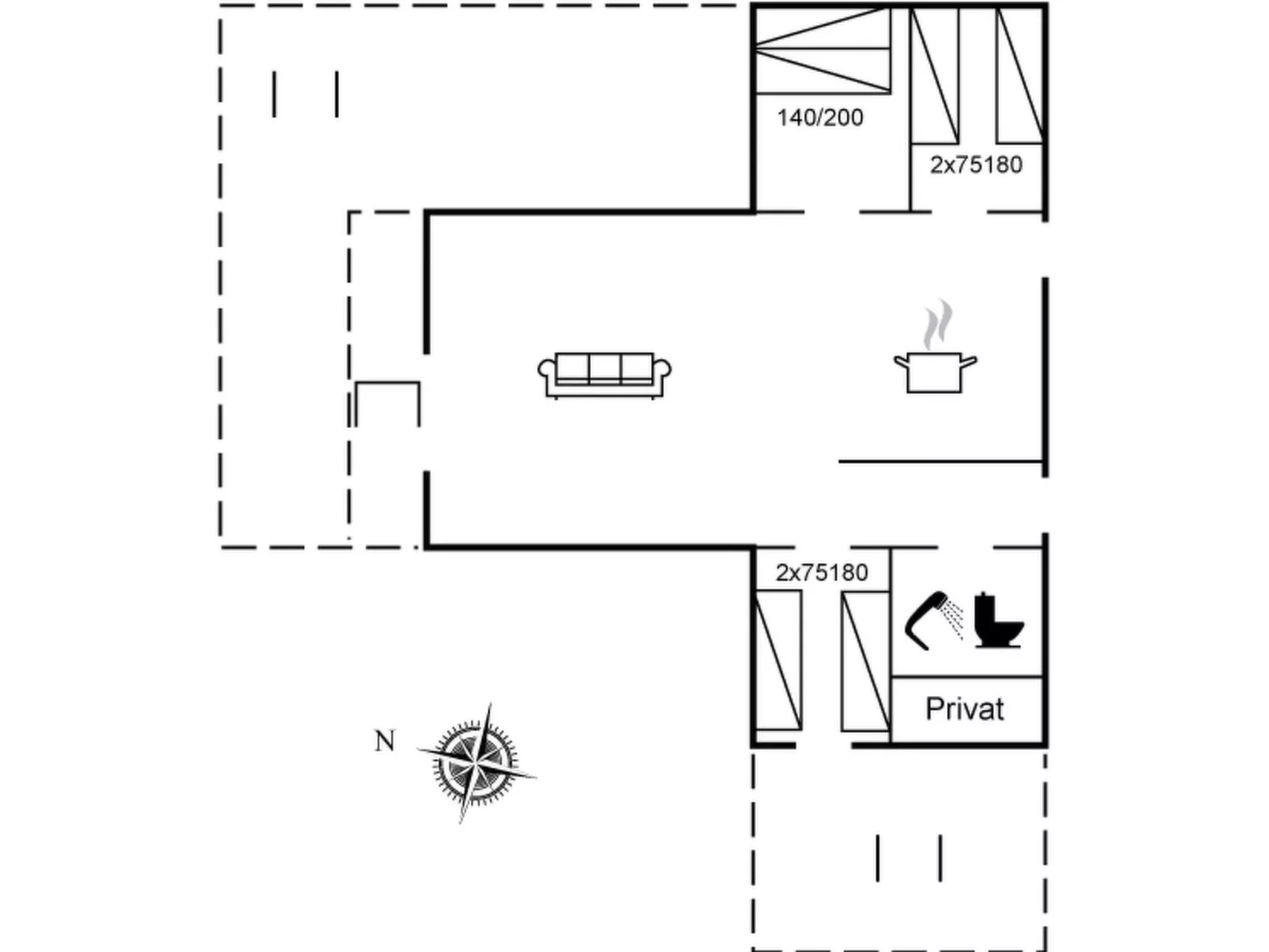 "Heike" - 1.3km from the sea-Dedans
