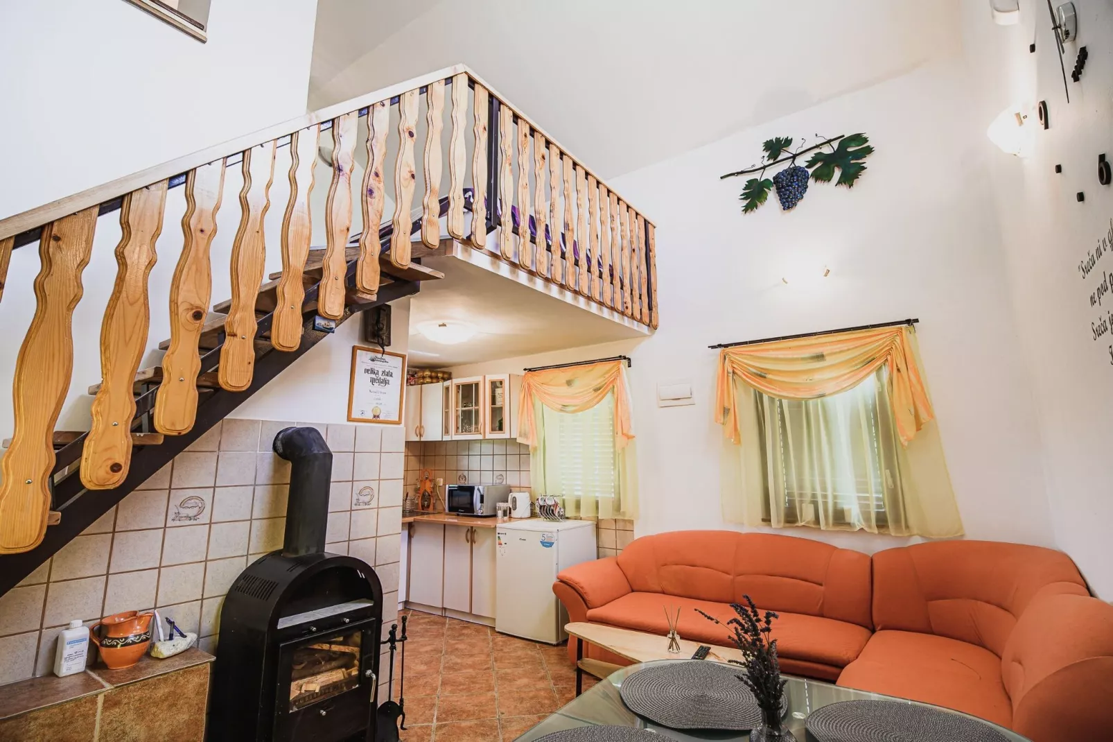 Harvest Horizon Holiday Home with Sauna - One Bedroom Holiday Home-Stairs