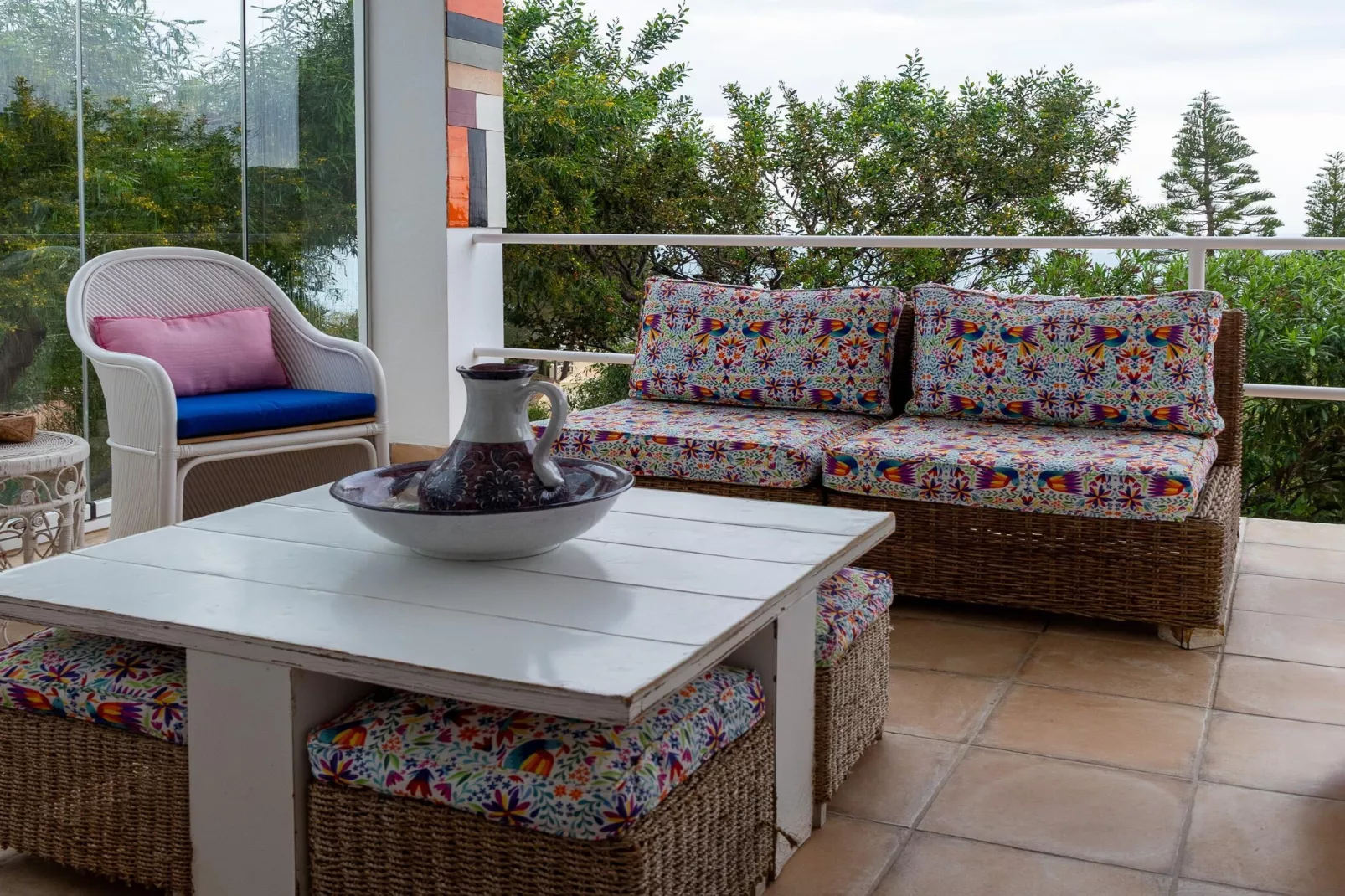 CT 385 AL - Faro's Soulrise Villa - Mojacar - Pool & Artistic Flair close to the Beach-Terrace balcony