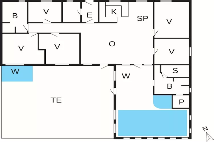 4 Sterne Ferienhaus in Harboøre-Grundriss