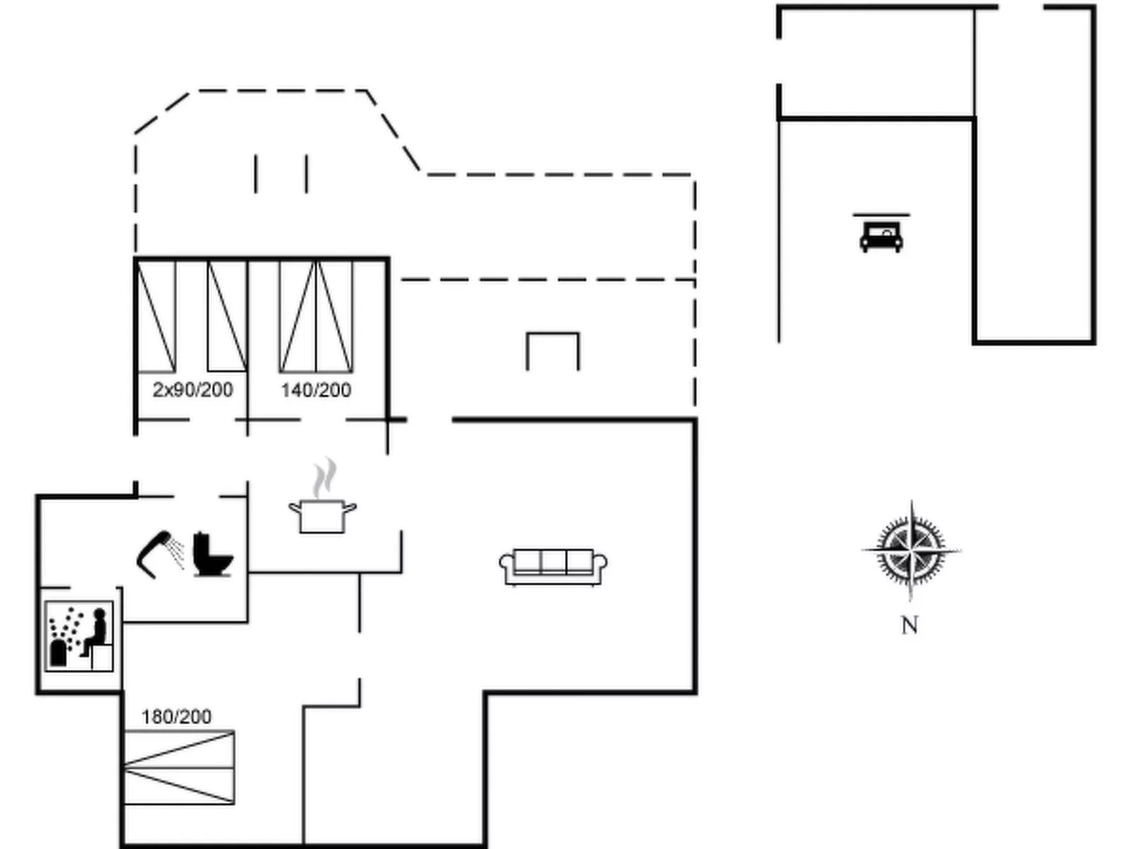 "Enken" - 450m from the sea-Drinnen