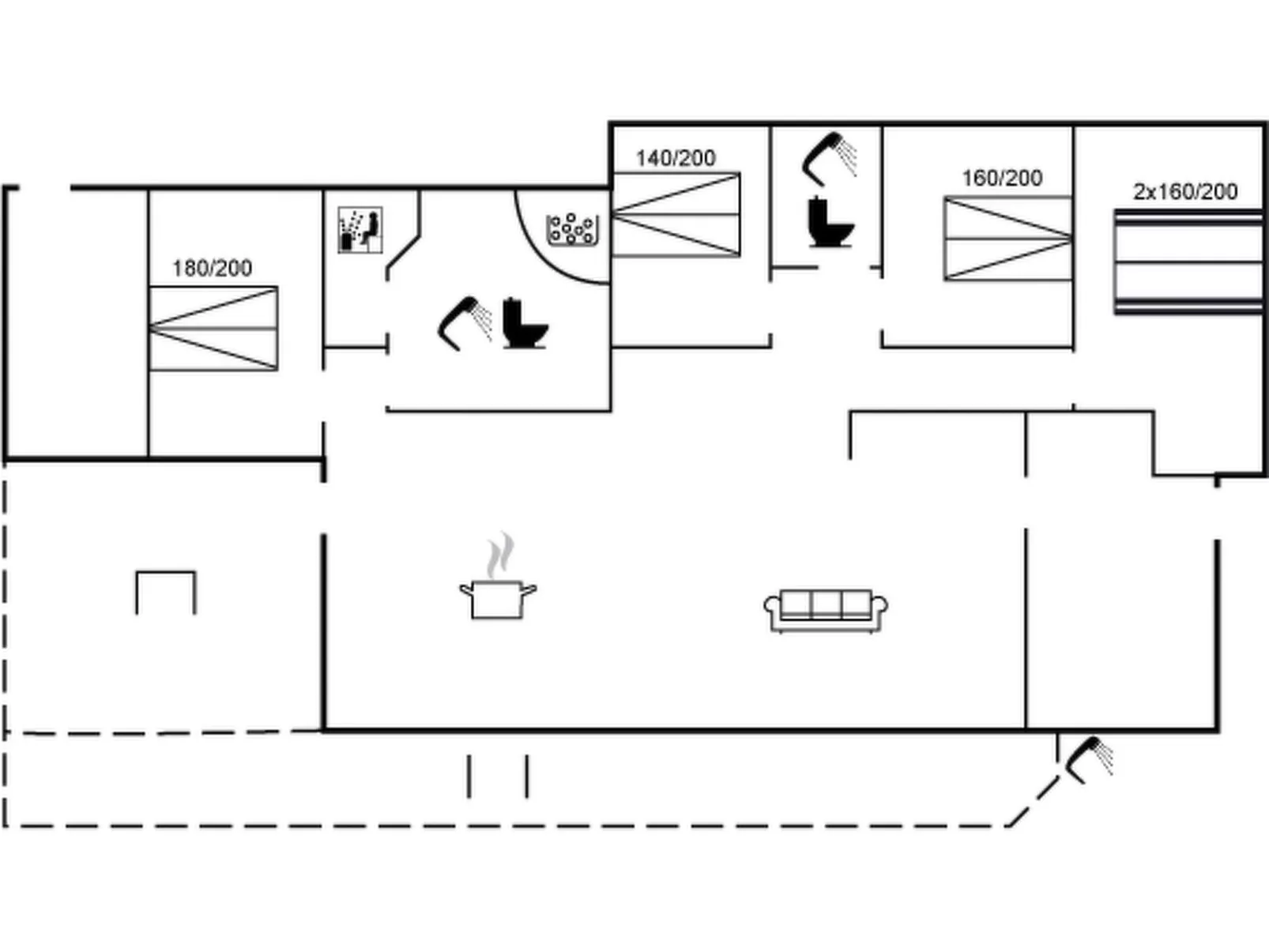 "Fin" - 150m from the sea-Dedans